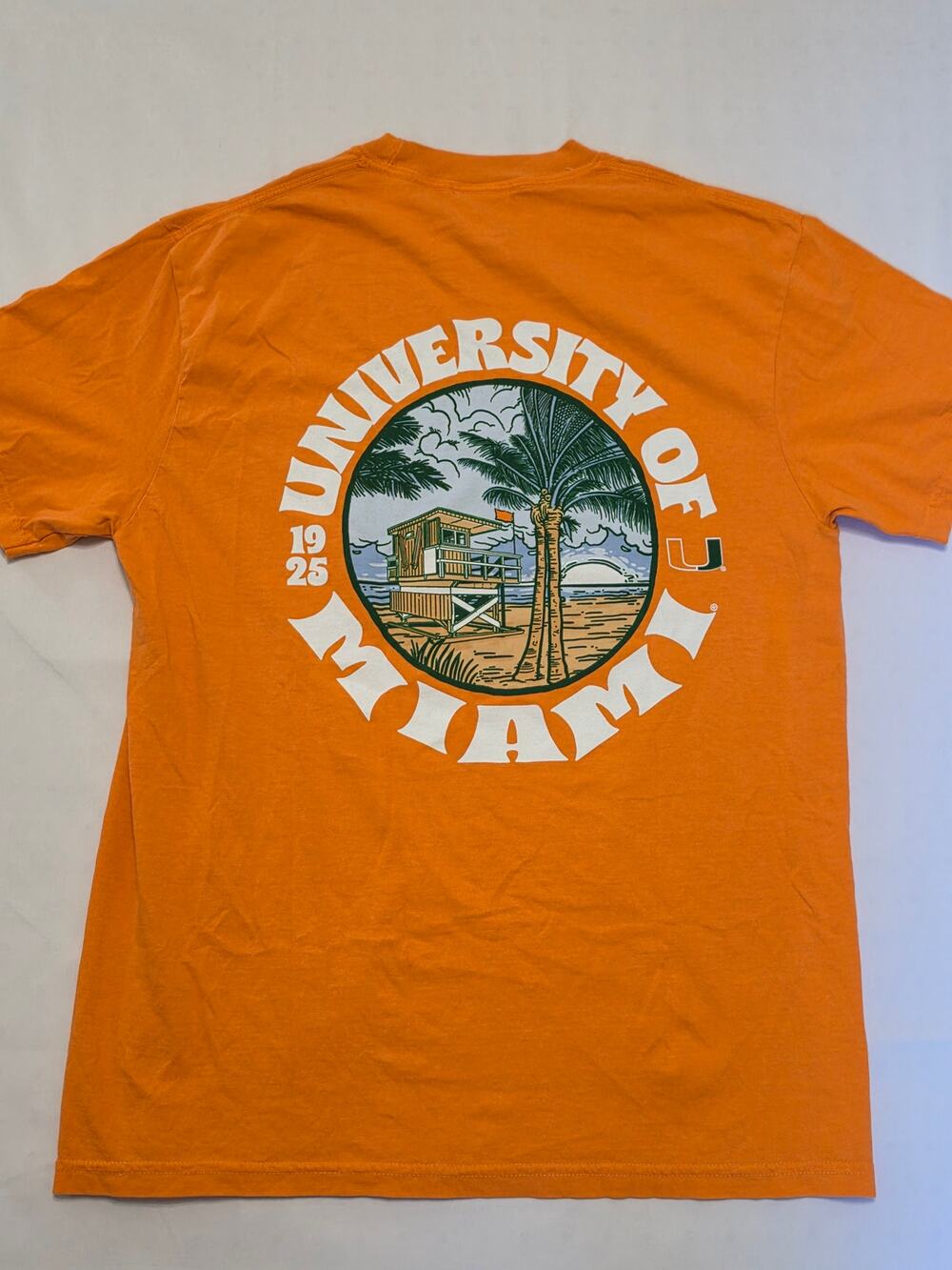 Image One University of Miami Men’s M Orange Graphic Tee – New Without Tags
